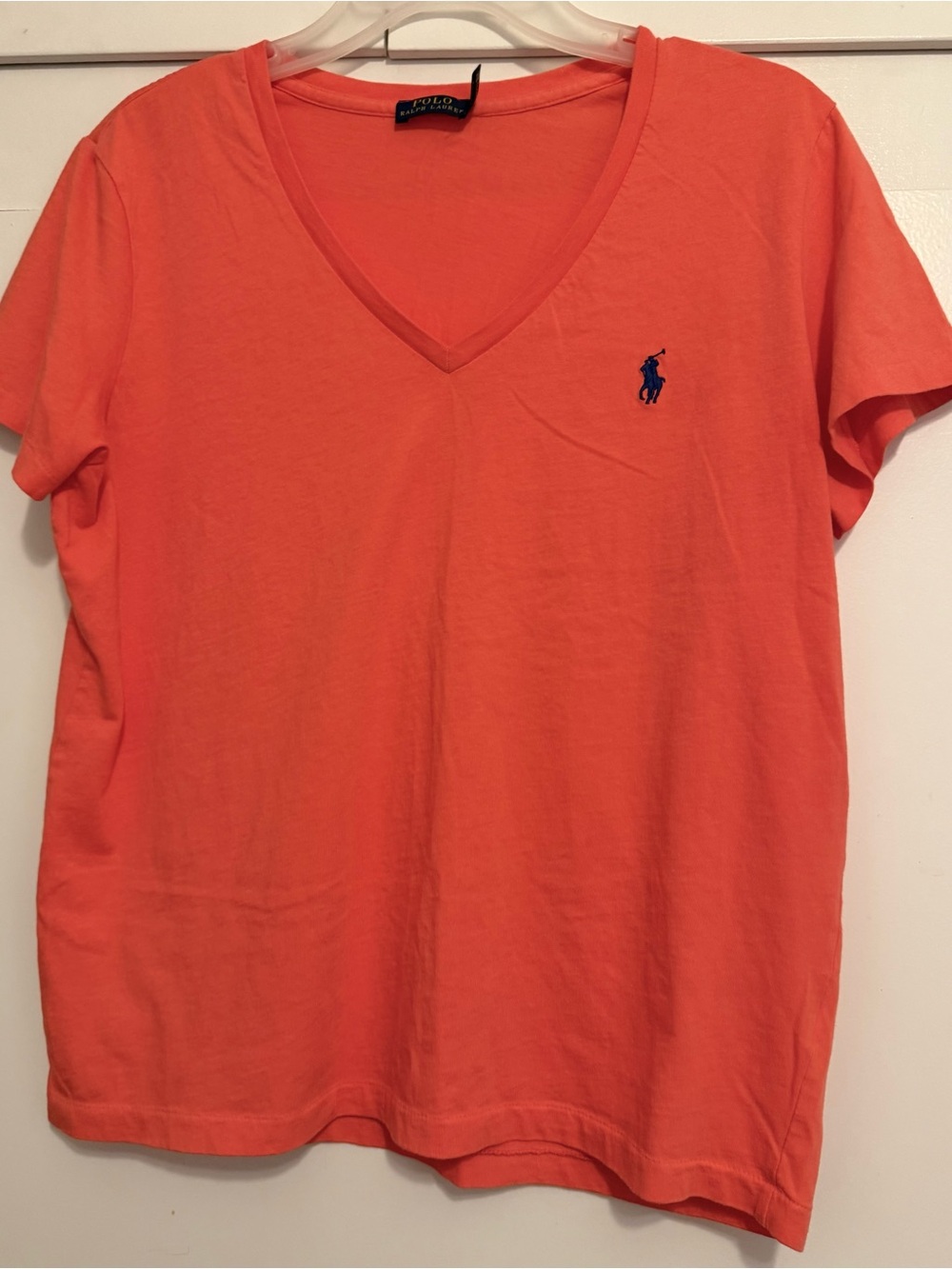 XL Women’s Dk Peach Polo Ralph Lauren T Shirt Logo Short Sleeve